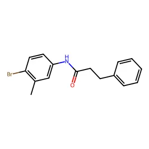N-(4-bromo-3-methylphenyl)-3-phenylpropanamide structure