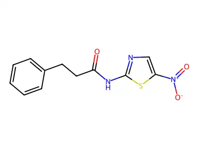 N-(5-nitro-1,3-thiazol-2-yl)-3-phenylpropanamide structure