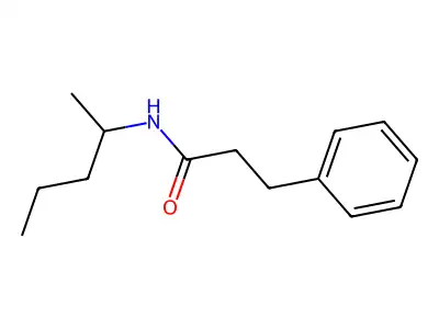 N-(pentan-2-yl)-3-phenylpropanamide structure