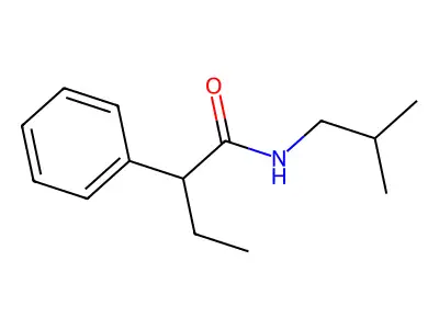 N-(2-methylpropyl)-2-phenylbutanamide structure