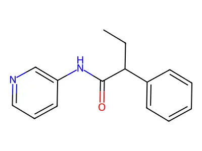 2-phenyl-N-pyridin-3-ylbutanamide structure