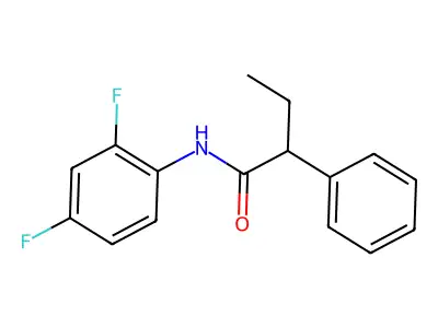 N-(2,4-difluorophenyl)-2-phenylbutanamide structure