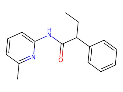 N-(6-methylpyridin-2-yl)-2-phenylbutanamide structure