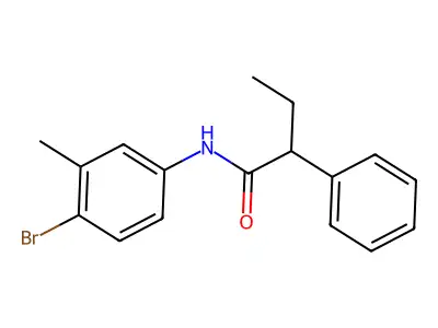 N-(4-bromo-3-methylphenyl)-2-phenylbutanamide structure