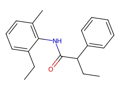 N-(2-ethyl-6-methylphenyl)-2-phenylbutanamide structure
