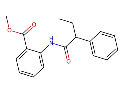 Methyl 2-(2-phenylbutanoylamino)benzoate structure