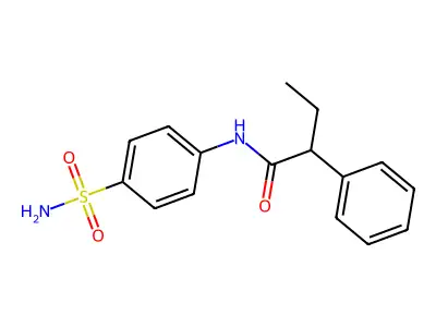 2-phenyl-N-(4-sulfamoylphenyl)butanamide structure