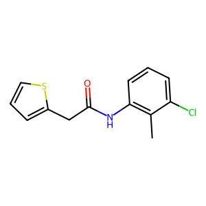 N-(3-chloro-2-methylphenyl)-2-(2-thienyl)acetamide structure