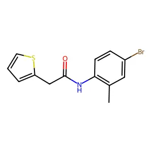 N-(4-bromo-2-methylphenyl)-2-(thiophen-2-yl)acetamide structure
