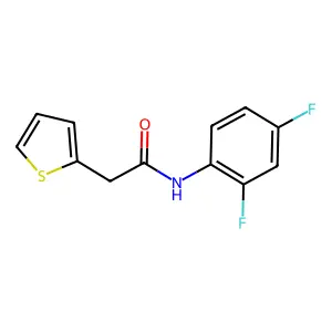 N-(2,4-difluorophenyl)-2-(thiophen-2-yl)acetamide structure