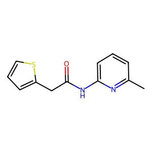 N-(6-methylpyridin-2-yl)-2-(thiophen-2-yl)acetamide structure