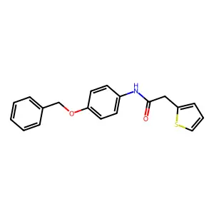 N-[4-(benzyloxy)phenyl]-2-(2-thienyl)acetamide structure