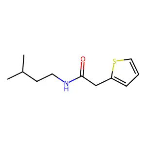 N-(3-methylbutyl)-2-thiophen-2-ylacetamide structure