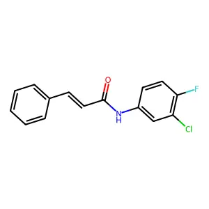 (E)-N-(3-chloro-4-fluorophenyl)-3-phenylprop-2-enamide structure