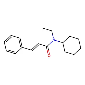 (E)-N-cyclohexyl-N-ethyl-3-phenylprop-2-enamide structure