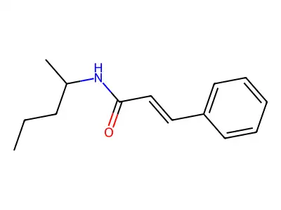 (E)-N-pentan-2-yl-3-phenylprop-2-enamide structure