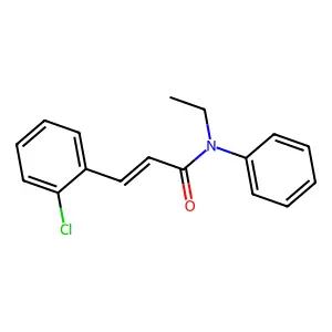 (E)-3-(2-chlorophenyl)-N-ethyl-N-phenylprop-2-enamide structure