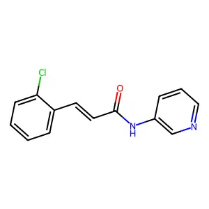 (E)-3-(2-chlorophenyl)-N-pyridin-3-ylprop-2-enamide structure