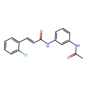 (E)-N-(3-acetamidophenyl)-3-(2-chlorophenyl)prop-2-enamide structure