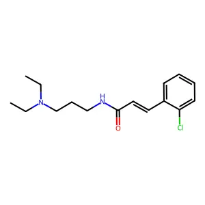 (E)-3-(2-chlorophenyl)-N-[3-(diethylamino)propyl]prop-2-enamide structure