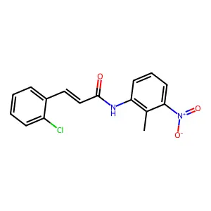 (E)-3-(2-chlorophenyl)-N-(2-methyl-3-nitrophenyl)prop-2-enamide structure