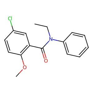 5-chloro-N-ethyl-2-methoxy-N-phenylbenzamide structure