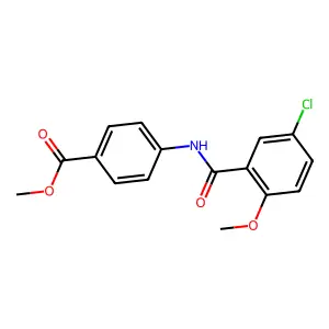 Methyl 4-[(5-chloro-2-methoxybenzoyl)amino]benzoate structure