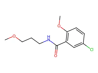5-chloro-2-methoxy-N-(3-methoxypropyl)benzamide structure