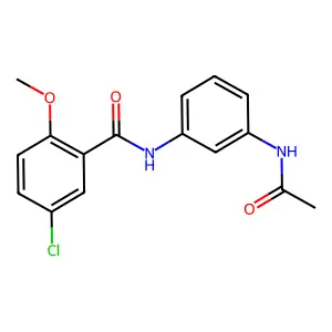 N-[3-(acetylamino)phenyl]-5-chloro-2-methoxybenzamide structure