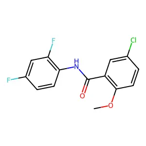 5-chloro-N-(2,4-difluorophenyl)-2-methoxybenzamide structure