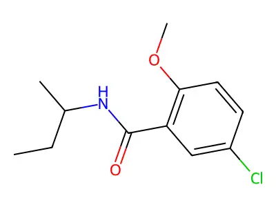 N-(butan-2-yl)-5-chloro-2-methoxybenzamide structure