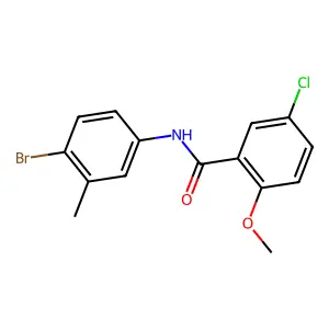 N-(4-bromo-3-methylphenyl)-5-chloro-2-methoxybenzamide structure