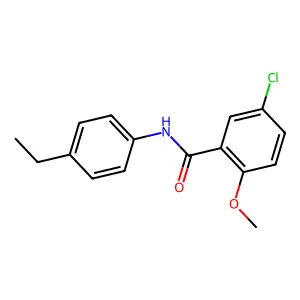 5-chloro-N-(4-ethylphenyl)-2-methoxybenzamide structure
