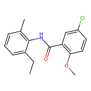 5-chloro-N-(2-ethyl-6-methylphenyl)-2-methoxybenzamide structure