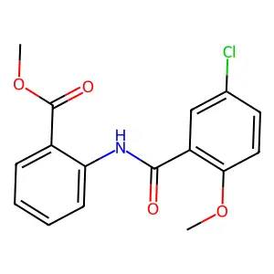 Methyl 2-{[(5-chloro-2-methoxyphenyl)carbonyl]amino}benzoate structure