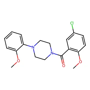 (5-Chloro-2-methoxyphenyl)-[4-(2-methoxyphenyl)piperazin-1-yl]methanone structure