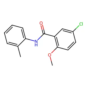 5-chloro-2-methoxy-N-(2-methylphenyl)benzamide structure