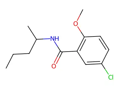 5-chloro-2-methoxy-N-pentan-2-ylbenzamide structure