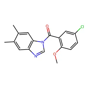 (5-Chloro-2-methoxyphenyl)-(5,6-dimethylbenzimidazol-1-yl)methanone structure