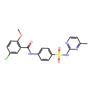 5-chloro-2-methoxy-N-{4-[(4-methylpyrimidin-2-yl)sulfamoyl]phenyl}benzamide structure