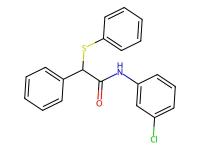 N-(3-chlorophenyl)-2-phenyl-2-(phenylsulfanyl)acetamide structure