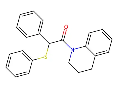1-[Phenyl(phenylthio)acetyl]-1,2,3,4-tetrahydroquinoline structure