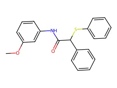 N-(3-methoxyphenyl)-2-phenyl-2-(phenylsulfanyl)acetamide structure