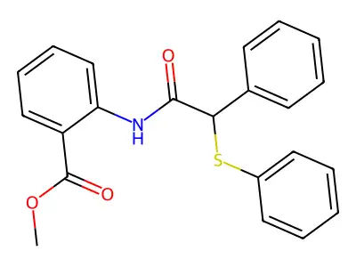 Methyl 2-{[phenyl(phenylsulfanyl)acetyl]amino}benzoate structure