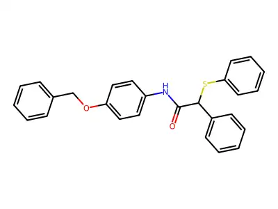 N-[4-(benzyloxy)phenyl]-2-phenyl-2-(phenylsulfanyl)acetamide structure