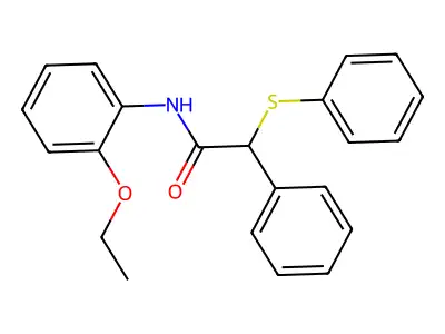 N-(2-ethoxyphenyl)-2-phenyl-2-phenylsulfanylacetamide structure
