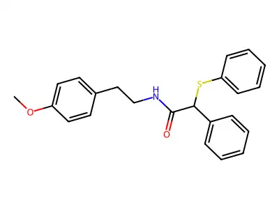 N-[2-(4-methoxyphenyl)ethyl]-2-phenyl-2-phenylsulfanylacetamide structure