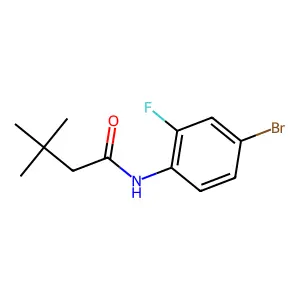 N-(4-bromo-2-fluorophenyl)-3,3-dimethylbutanamide structure