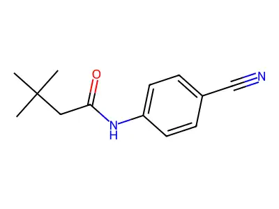 N-(4-cyanophenyl)-3,3-dimethylbutanamide structure