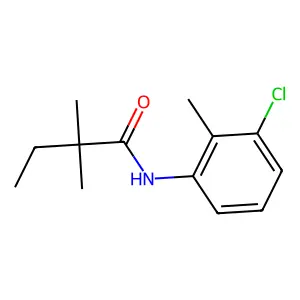 N-(3-chloro-2-methylphenyl)-2,2-dimethylbutanamide structure